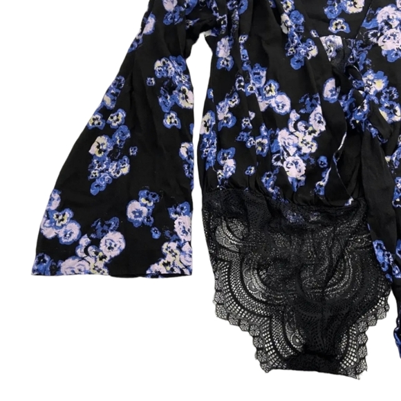 FREE PEOPLE Fourties Feel Bodysuit Black Combo EUC sz XS - Picture 10 of 16